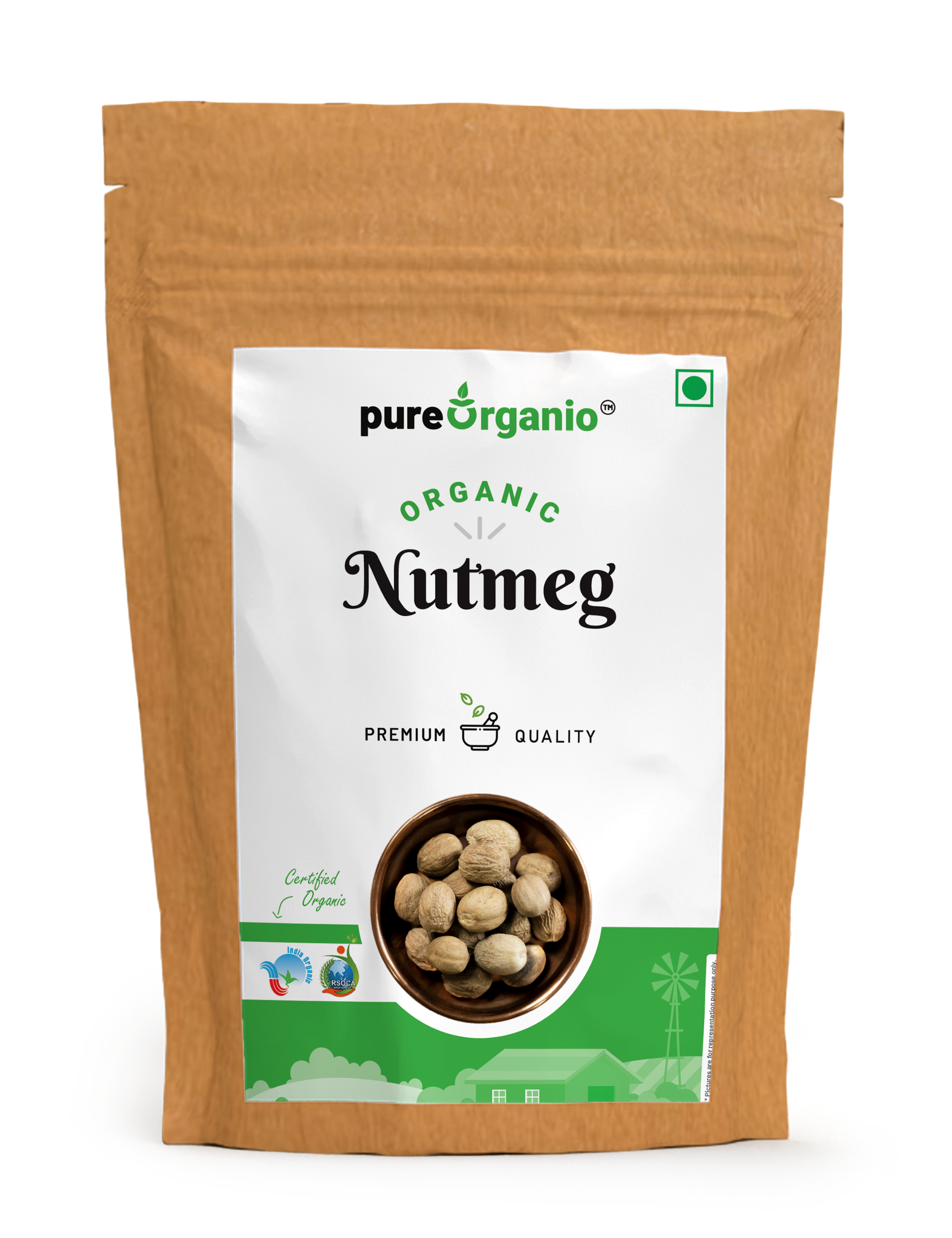 Pure organio Organic Nutmeg Jaiphal